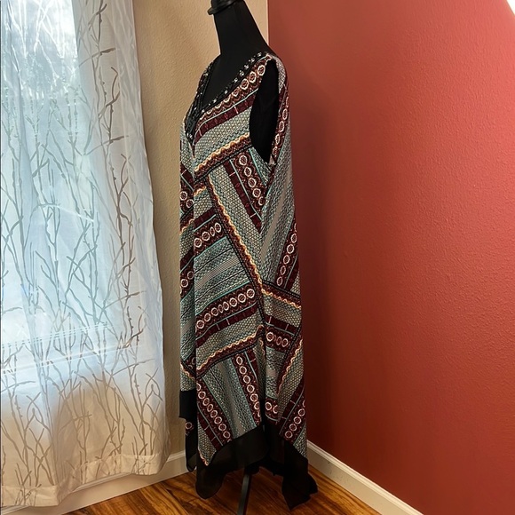 PerSeption Concept - Multicolor Sleeveless Maxi Dress Size 1X - Picture 5 of 10